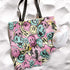 Melted Neon Smiley Print Tote Bag in Pastel